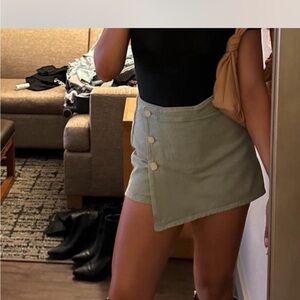 Zara Asymmetrical Skirt in Light Green